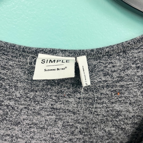 Suzanne betro simple heather navy pocket button-front wide leg jumpsuit size xl - Picture 5 of 6